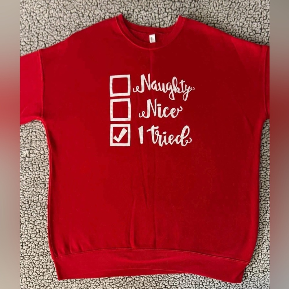 CVG Constantly Varied Gear Red Crewneck Sweatshirt Unisex Fit Size Large